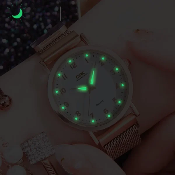 b19e1162252627477370d963ac5b1ba8.webp OPK Ladies Luminous Mesh Watch