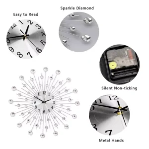 Living Room Iron Metal Wall Clock