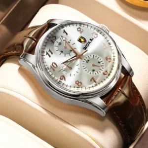 Random WRIMO Majesoni Men Leather Watch