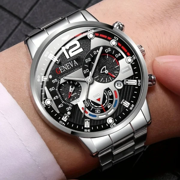 Men Steel Strap Business Quartz Watch