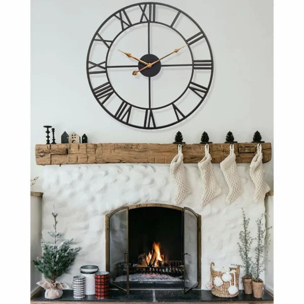 my-11134207-820l4-mhbfao193u2wa7.webp Vintage Iron Roman Wall Clock 40cm 50cm 60cm