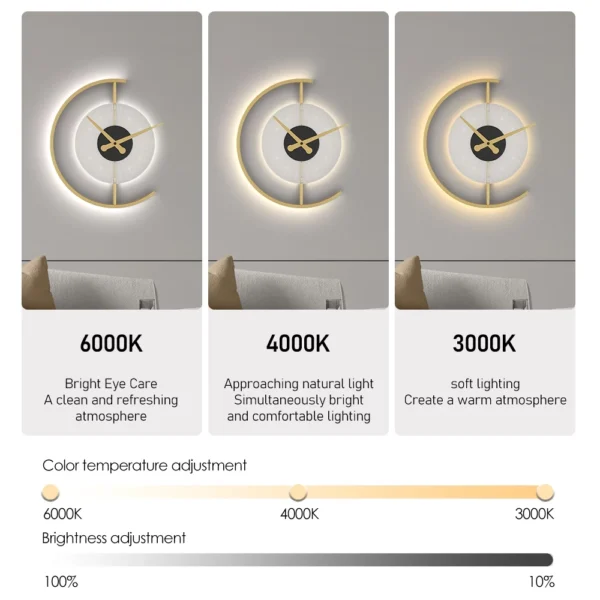 my-11134207-820lc-mhr9u1pp6n7m2a.webp Modern LED Clock Wall Light 42W