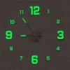 3D Luminous Frameless Wall Clock Sticker
