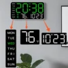 YANN LED Digital Wall Clock L21.5cm W2.7cm H11cm