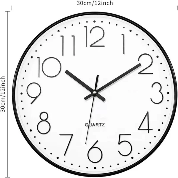 Classic Japan Quartz Silent Wall Clock W30cm H30cm