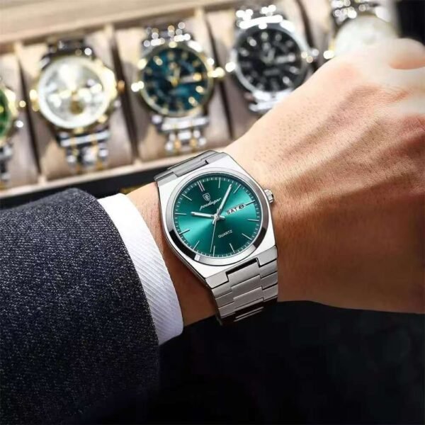 POEDAGAR Quartz Stainless Steel Watch