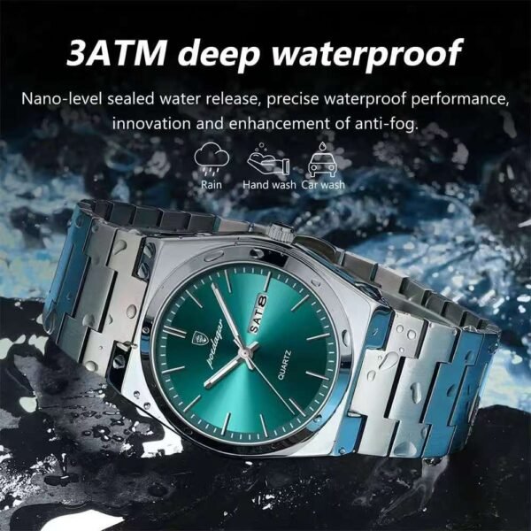 POEDAGAR Quartz Stainless Steel Watch