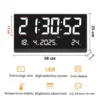 LED Digital Wall Alarm Clock L48cm W2.5cm H25cm