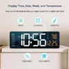 Large LED Digital Alarm Wall Clock L23cm H7cm