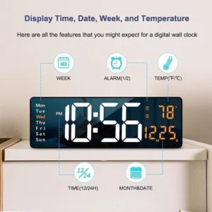 sg-11134201-823qm-mp7t1lmaz8jlc6.webp Large LED Digital Alarm Wall Clock L23cm H7cm