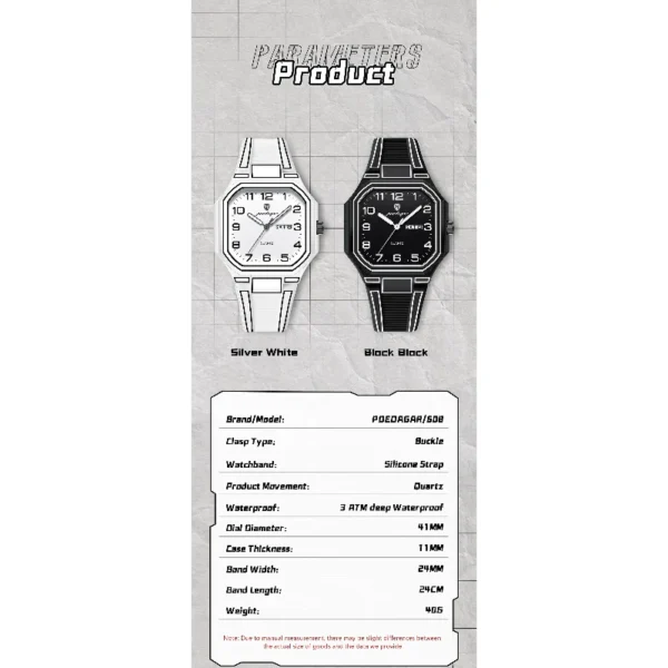 sg-11134201-8259v-mq31lkqvabkb84.webp POEDAGAR Men Sports Silicone Quartz Watch