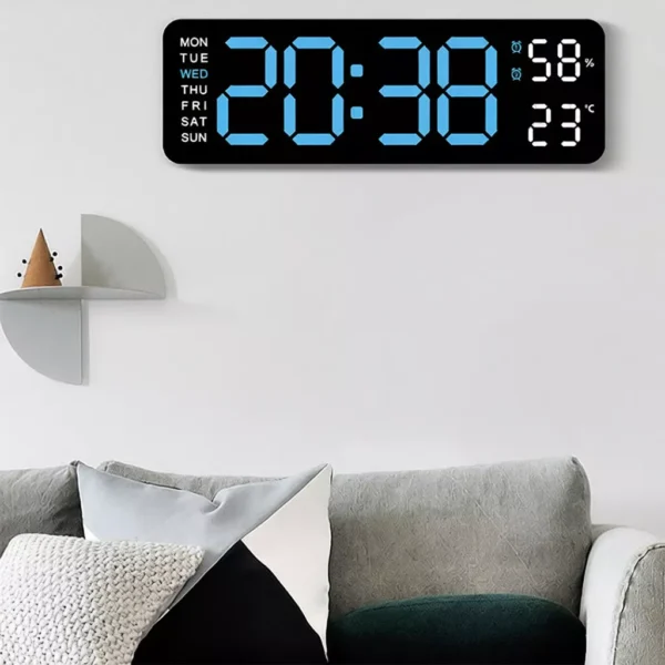 LED Digital Wall Clock Dual Alarm